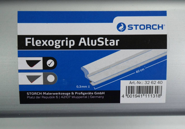 Шпатель Storch Flexogrip Alustar 400 с лезвием 0.3 мм, скругленные углы фото
