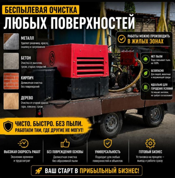 Мобильный гидропескоструйный комплекс фото